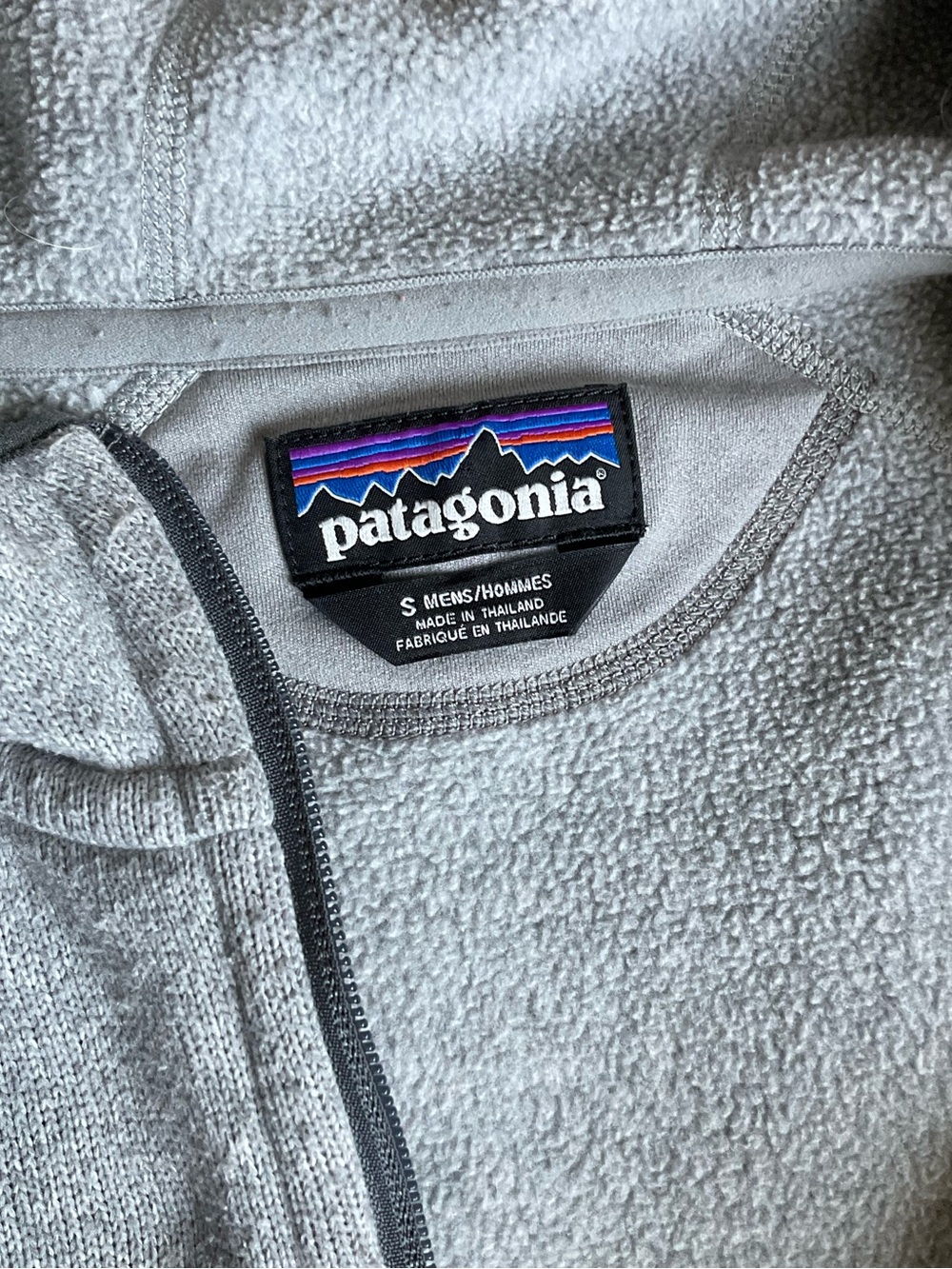 Patagonia Light Gray Heather Full-Zip Hooded Fleece - Picture 3 of 4